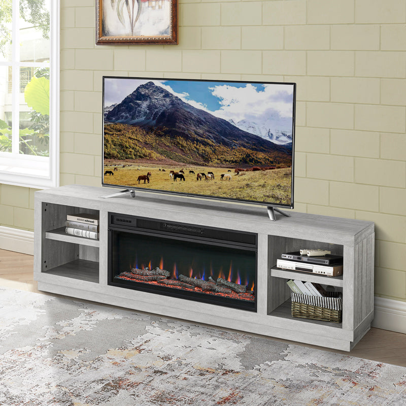 Festivo FTS21220 77" TV Stand with 36" Electric Fireplace-White