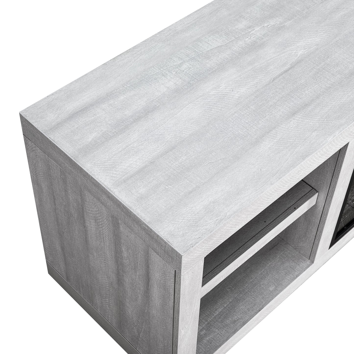 Festivo FTS21220 77" TV Stand with 36" Electric Fireplace-White