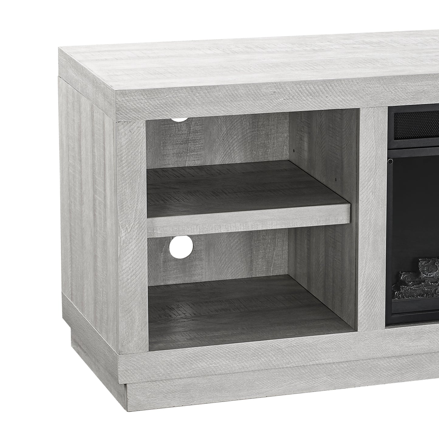 Festivo FTS21220 77" TV Stand with 36" Electric Fireplace-White
