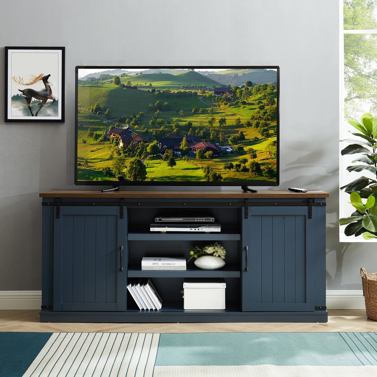 Festivo FTS21731 68" TV Stand-Blue