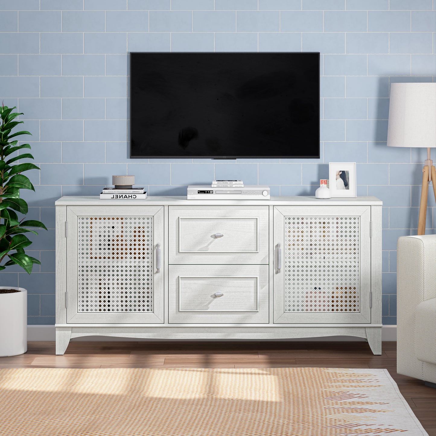 Festivo FTS22312 60" TV Stand-White