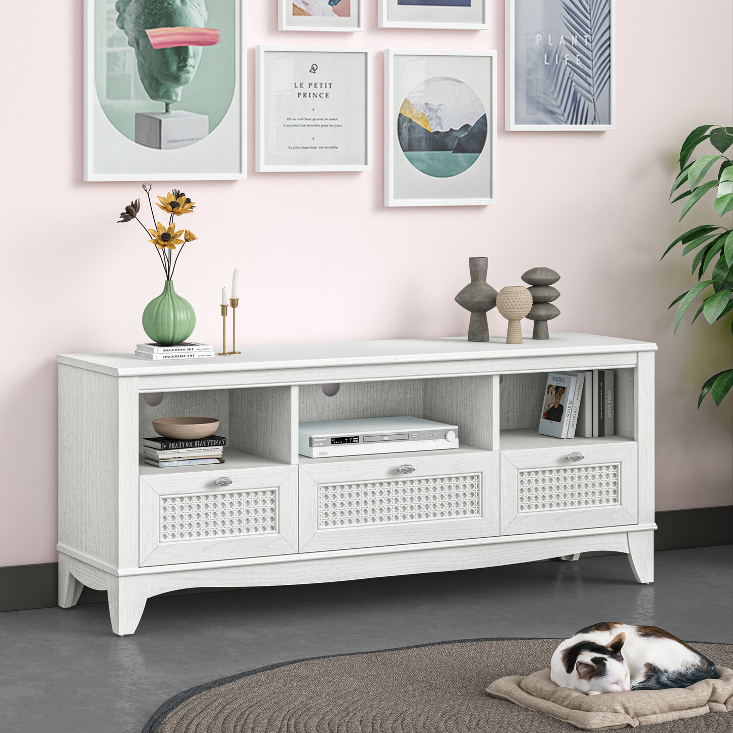 Festivo FTS22324 55" TV Stand-White