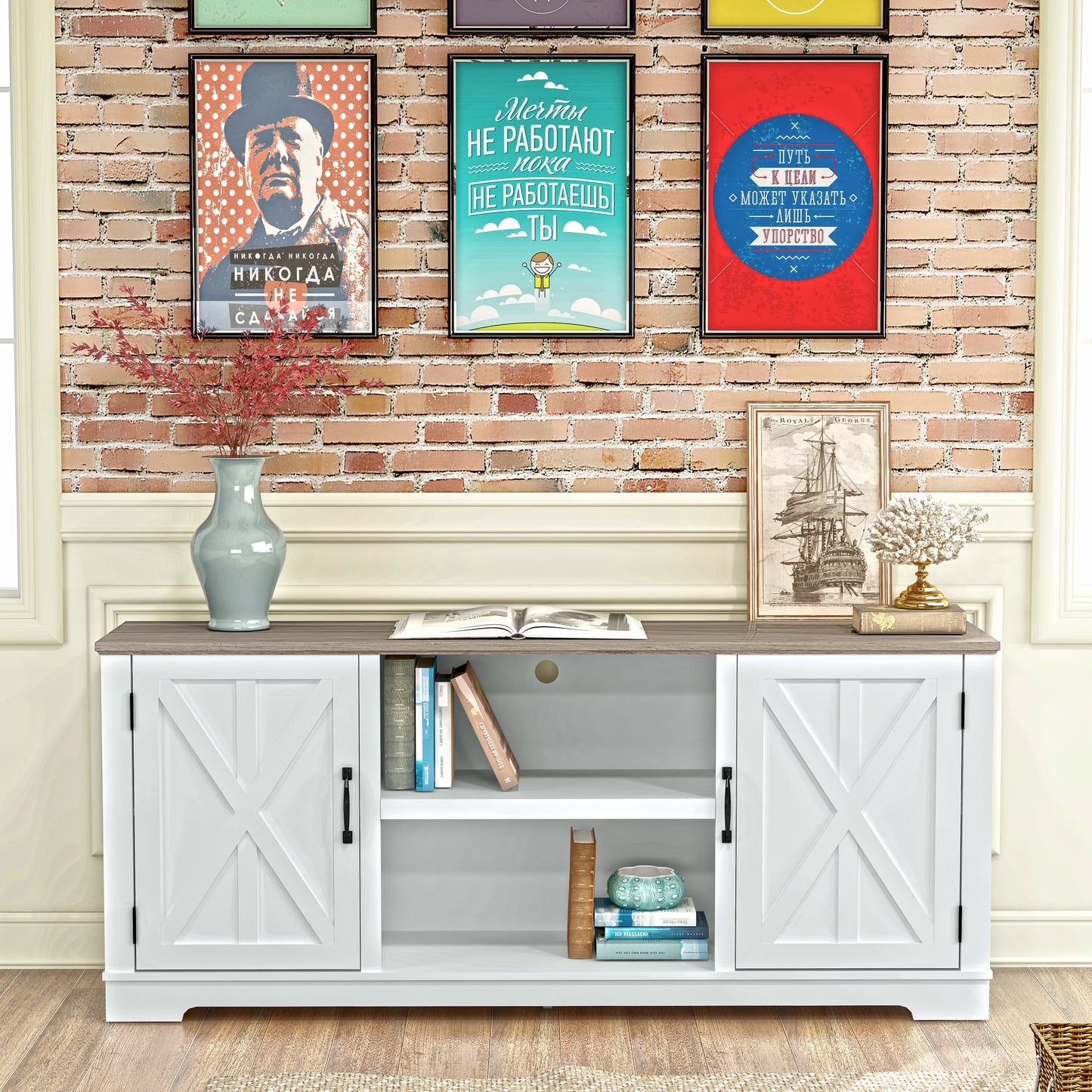 Festivo FTS22340 70" TV Stand-White
