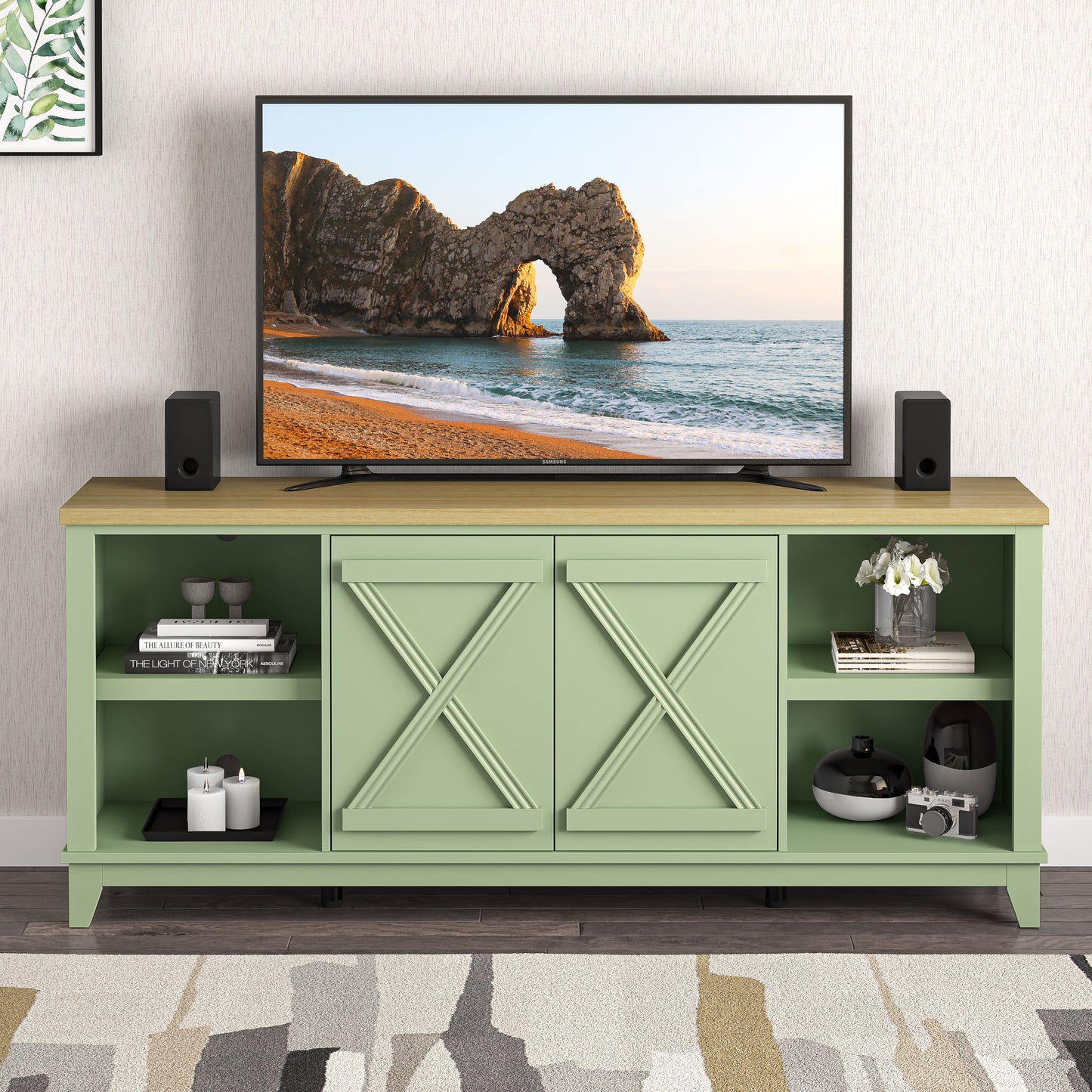 Festivo FTS23282 70" TV Stand-Green