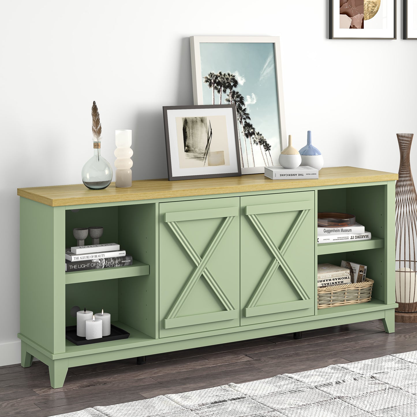 Festivo FTS23282 70" TV Stand-Green