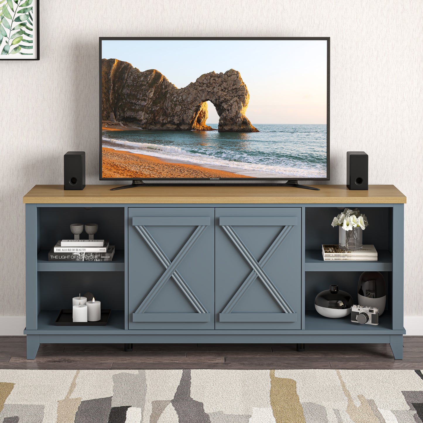 Festivo FTS23283 70" TV Stand-Blue