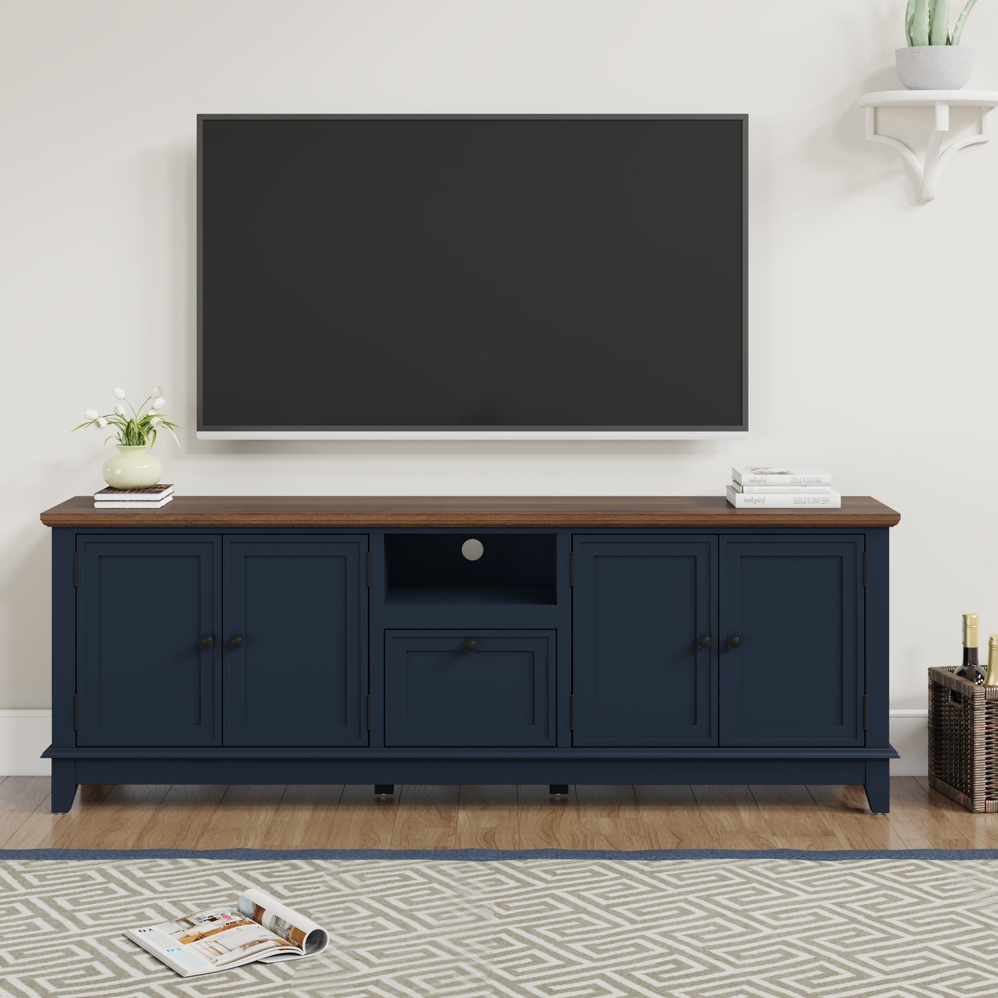 Festivo FTS23420 72" TV Stand-Navy