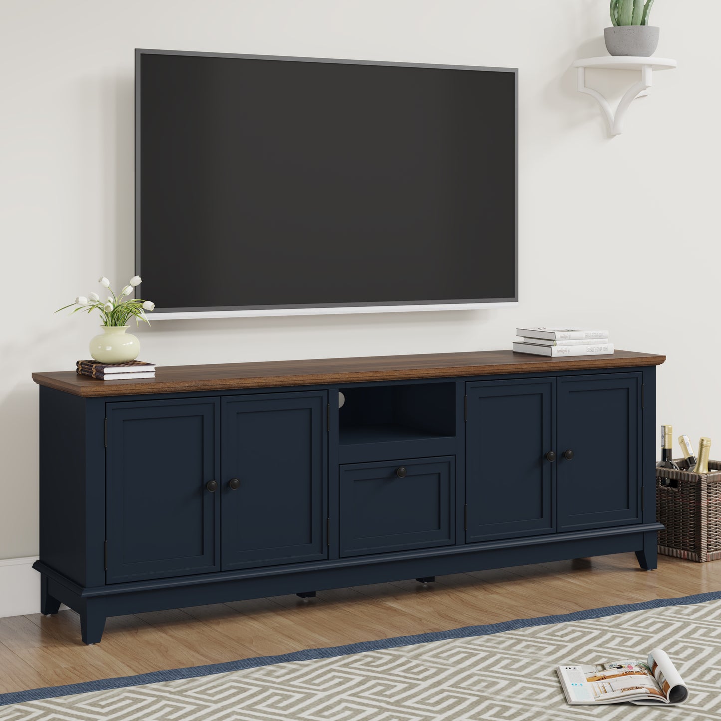 Festivo FTS23420 72" TV Stand-Navy