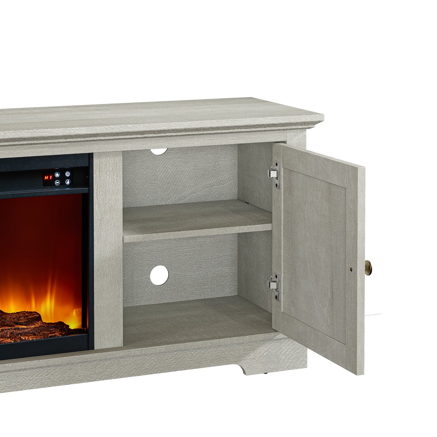Festivo FTS23516 78" TV Stand with 36" Electric Fireplace-White