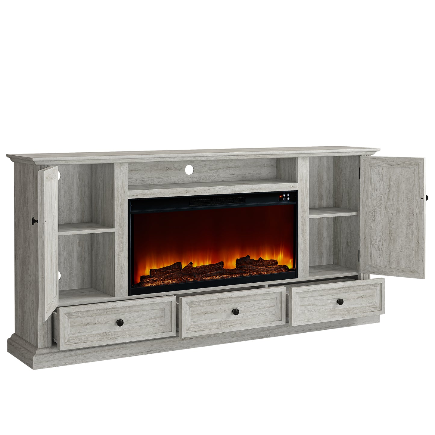 Festivo FTS23531 73" TV Stand with 36" Electric Fireplace-Taupe