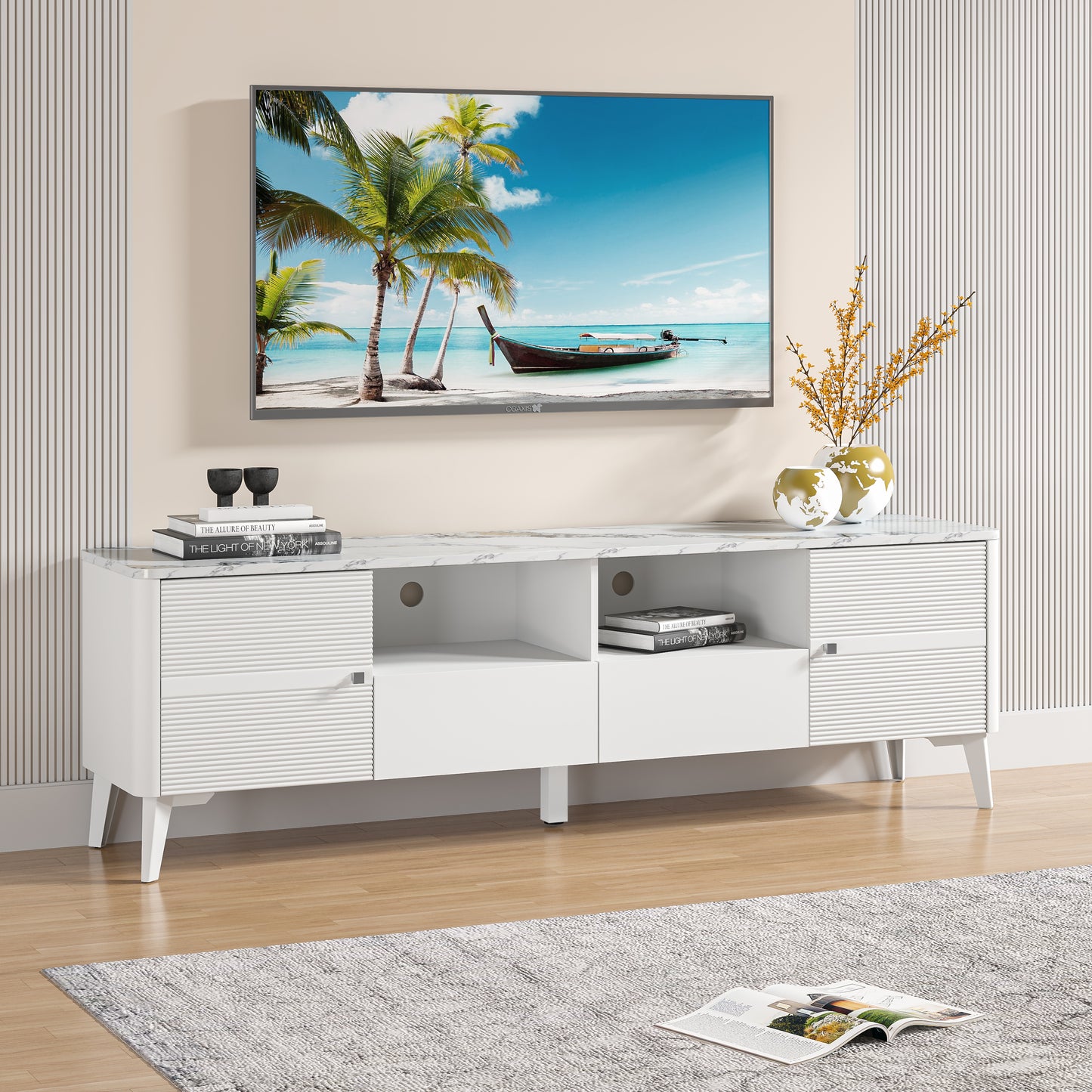 Festivo FTS23550 70" TV Stand-White