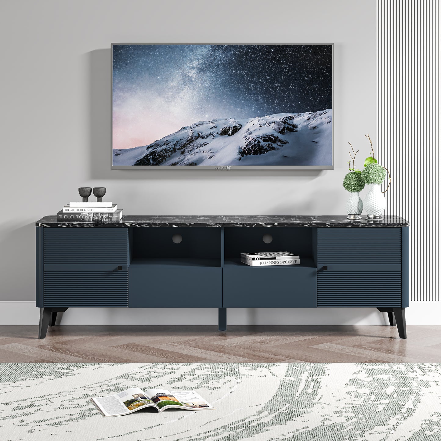 Festivo FTS23560 70" TV Stand-Navy