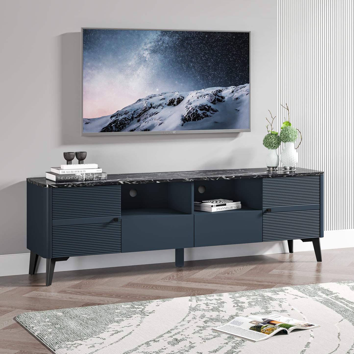 Festivo FTS23560 70" TV Stand-Navy