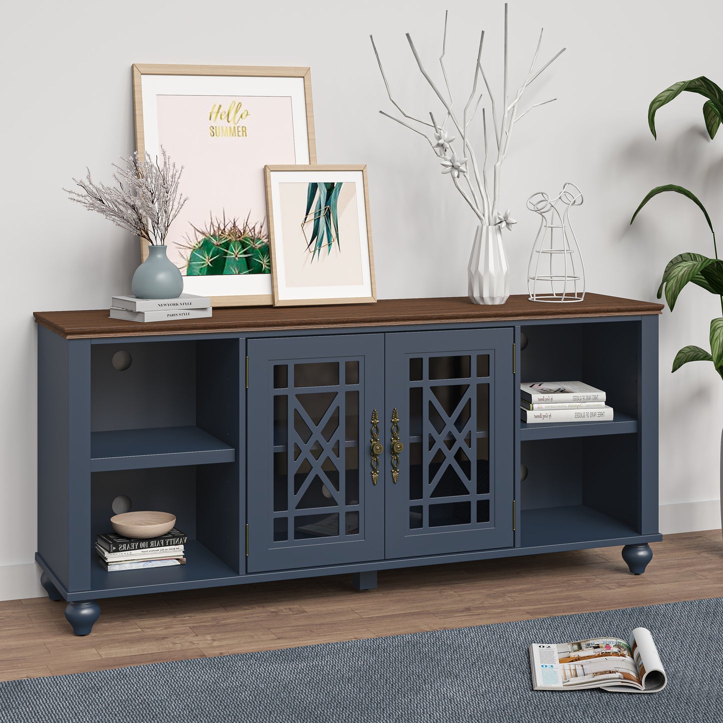 Festivo FTS23644 60" TV Stand-Navy