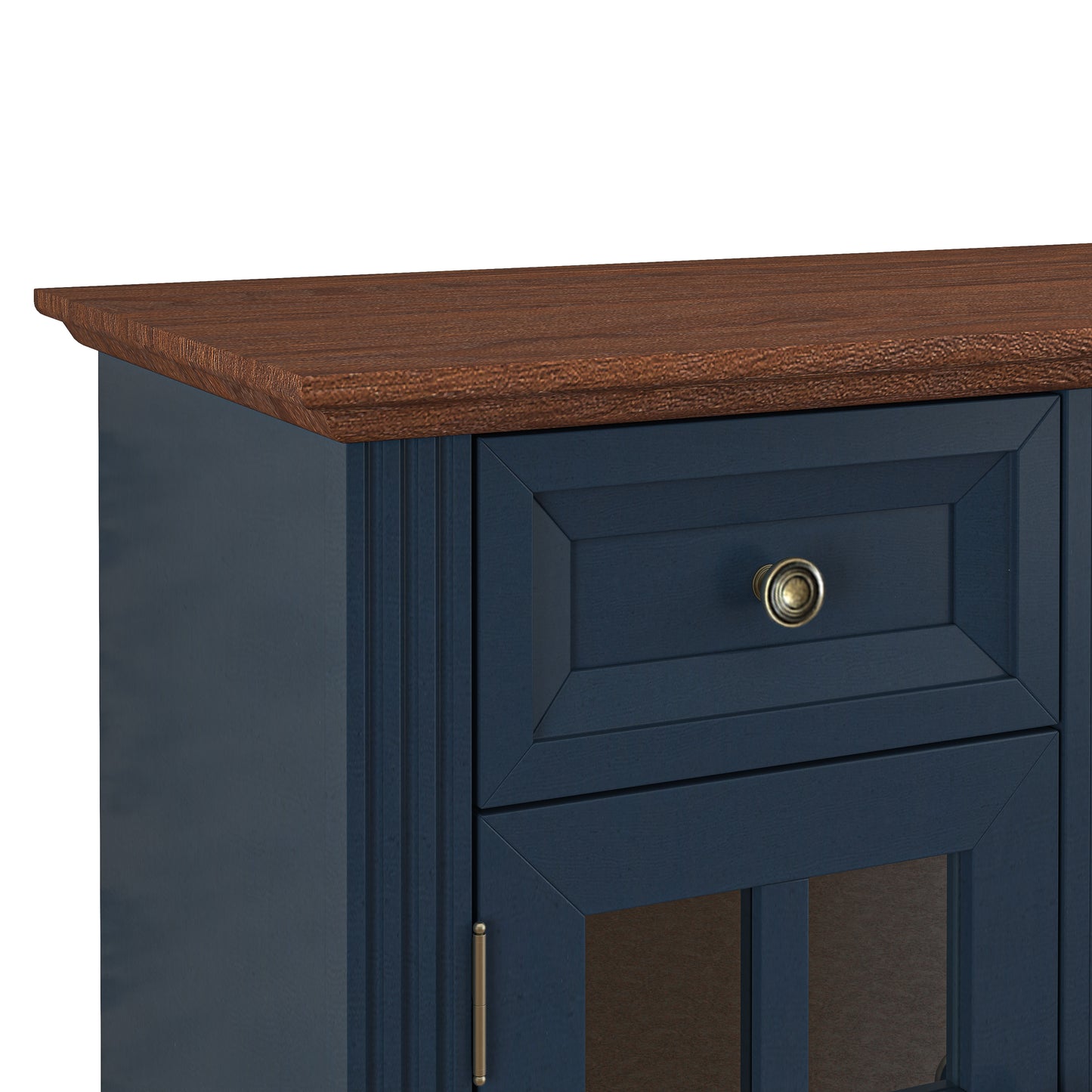 Festivo FTS24275 73" TV Stand with 36" Electric Fireplace-Navy