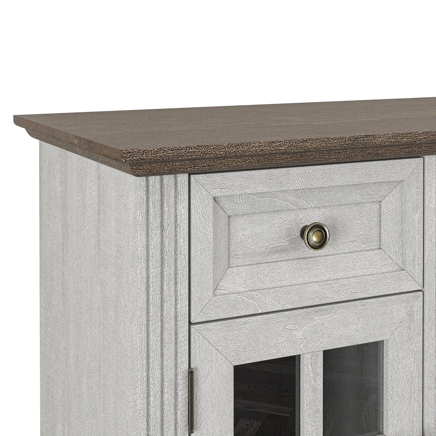 Festivo FTS24276 73" TV Stand with 36" Electric Fireplace-OffWhite