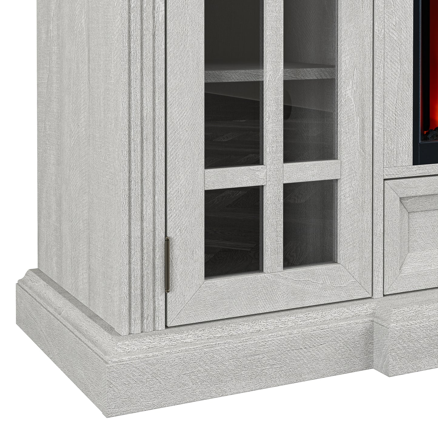 Festivo FTS24276 73" TV Stand with 36" Electric Fireplace-OffWhite