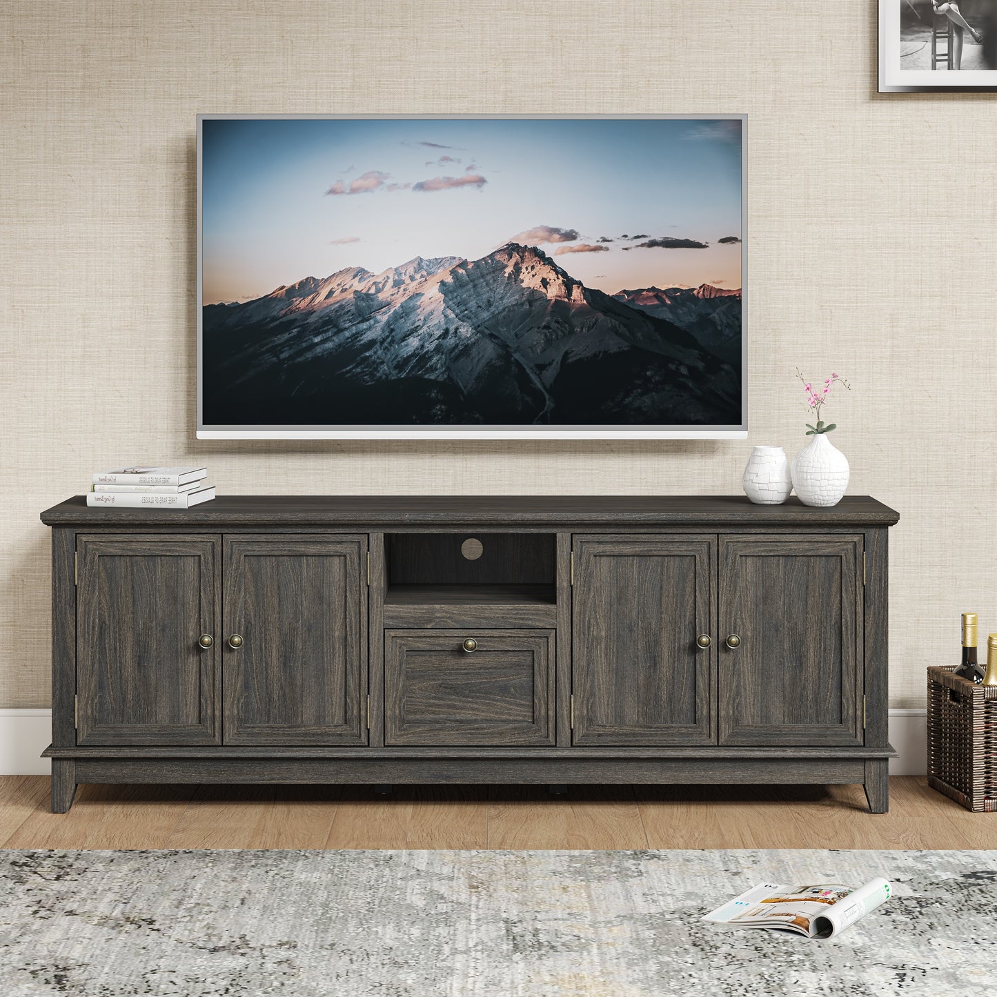 Festivo FTS24422 72" TV Stand-Brown