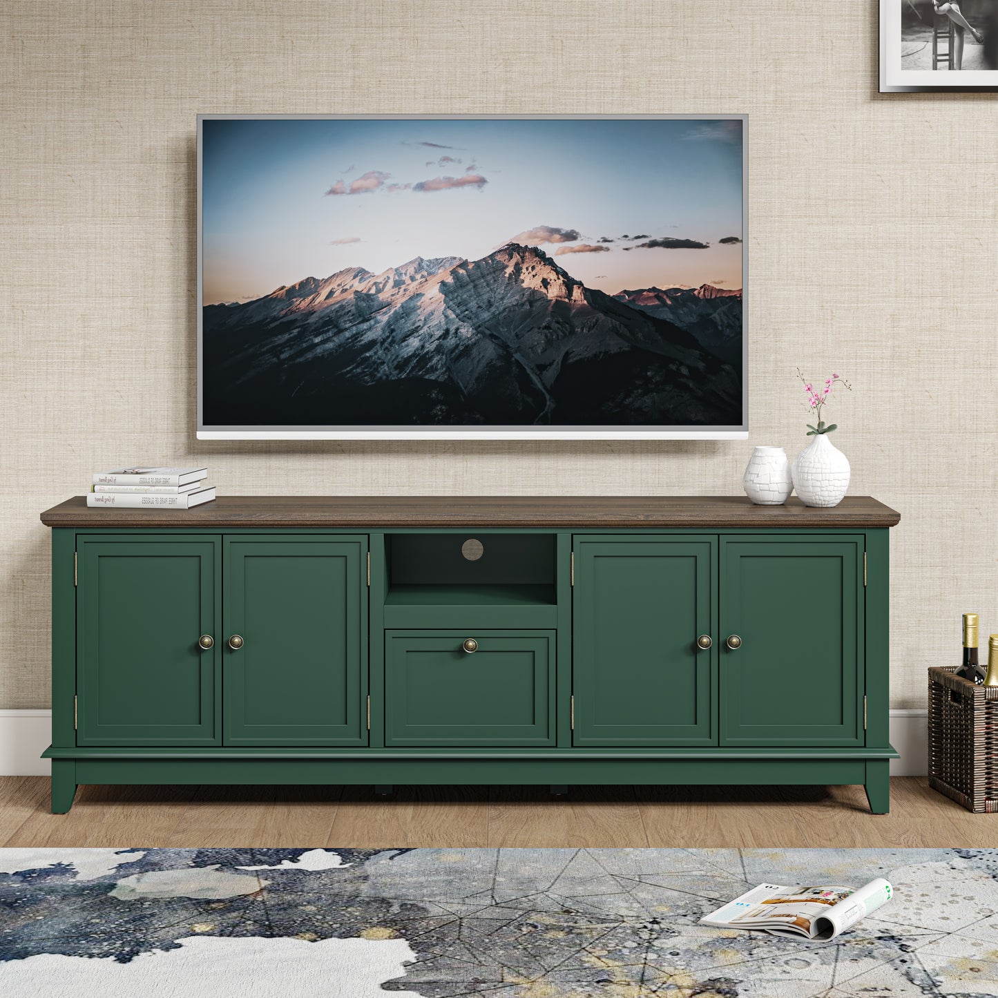 Festivo FTS24423 72" TV Stand-Green