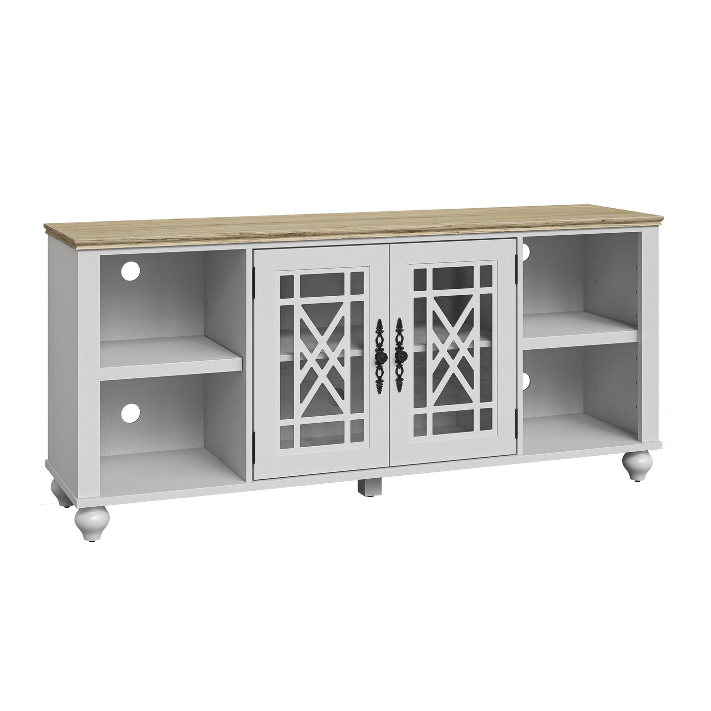 Festivo FTS24643 60" TV Stand-Grayish White