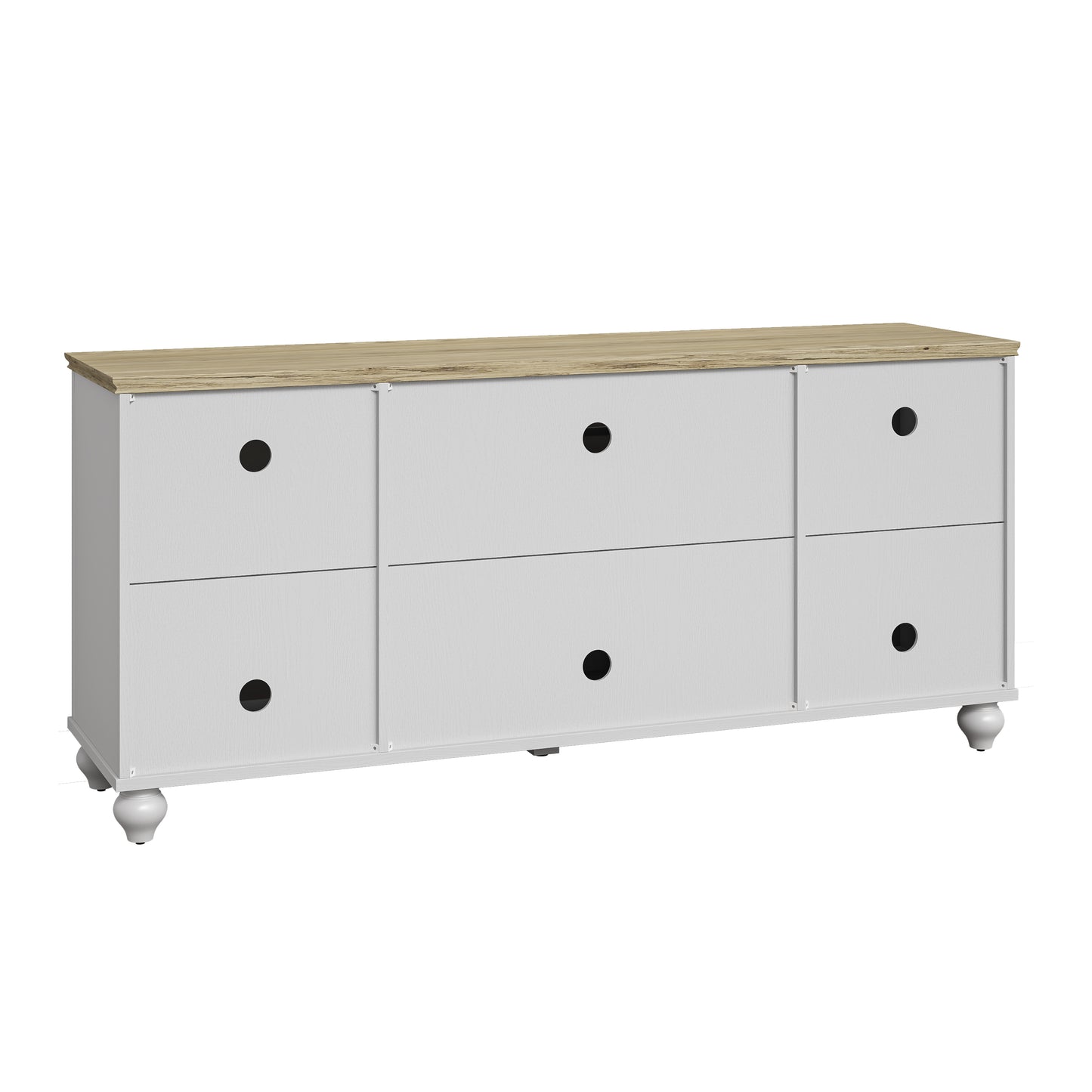 Festivo FTS24643 60" TV Stand-Grayish White