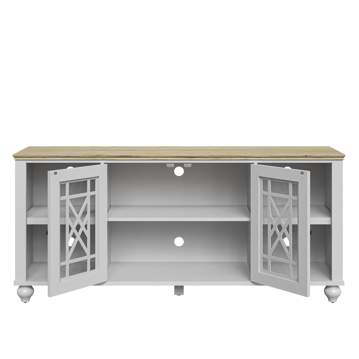 Festivo FTS24643 60" TV Stand-Grayish White
