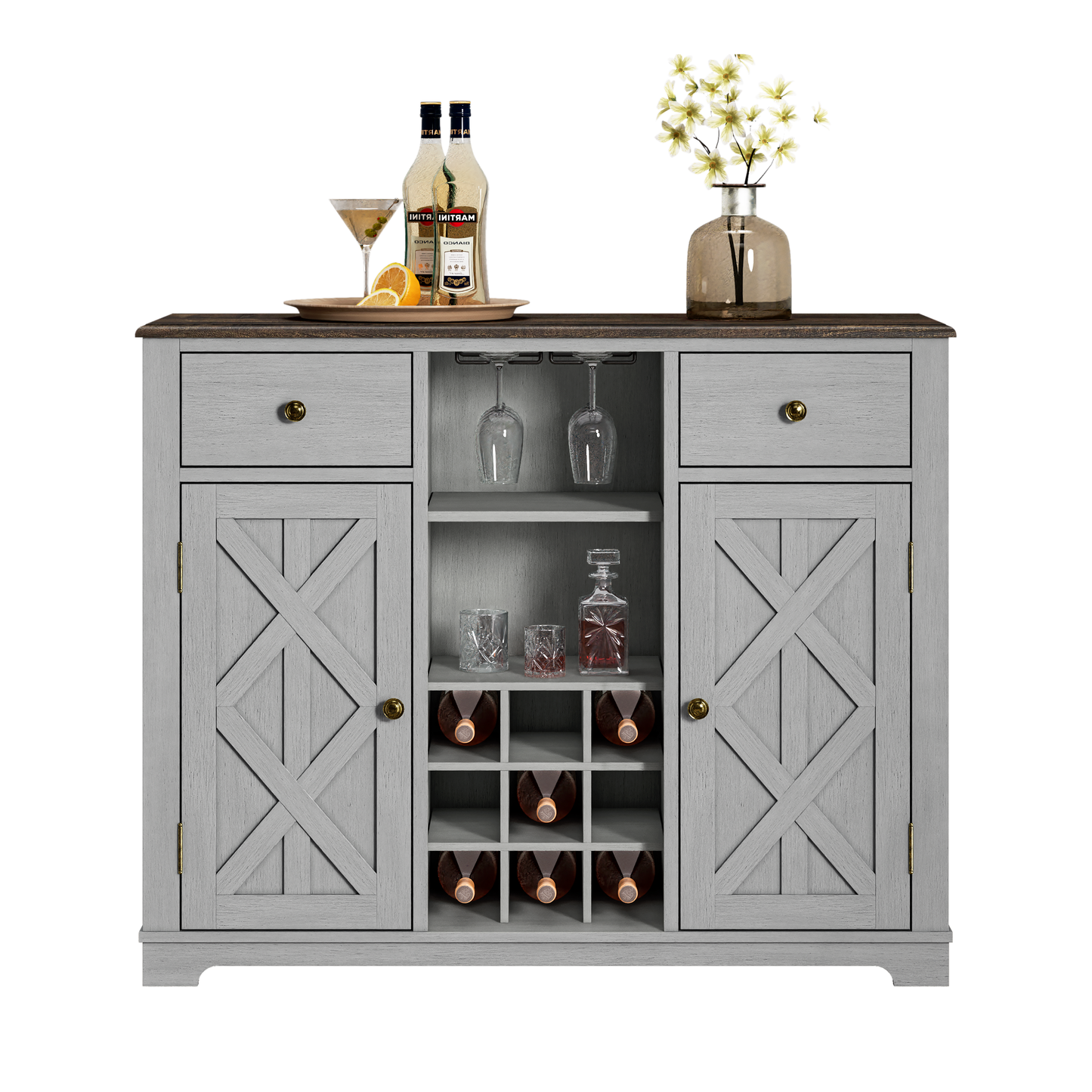 Festivo FWC20101 47" Wine Cabinet-Grey