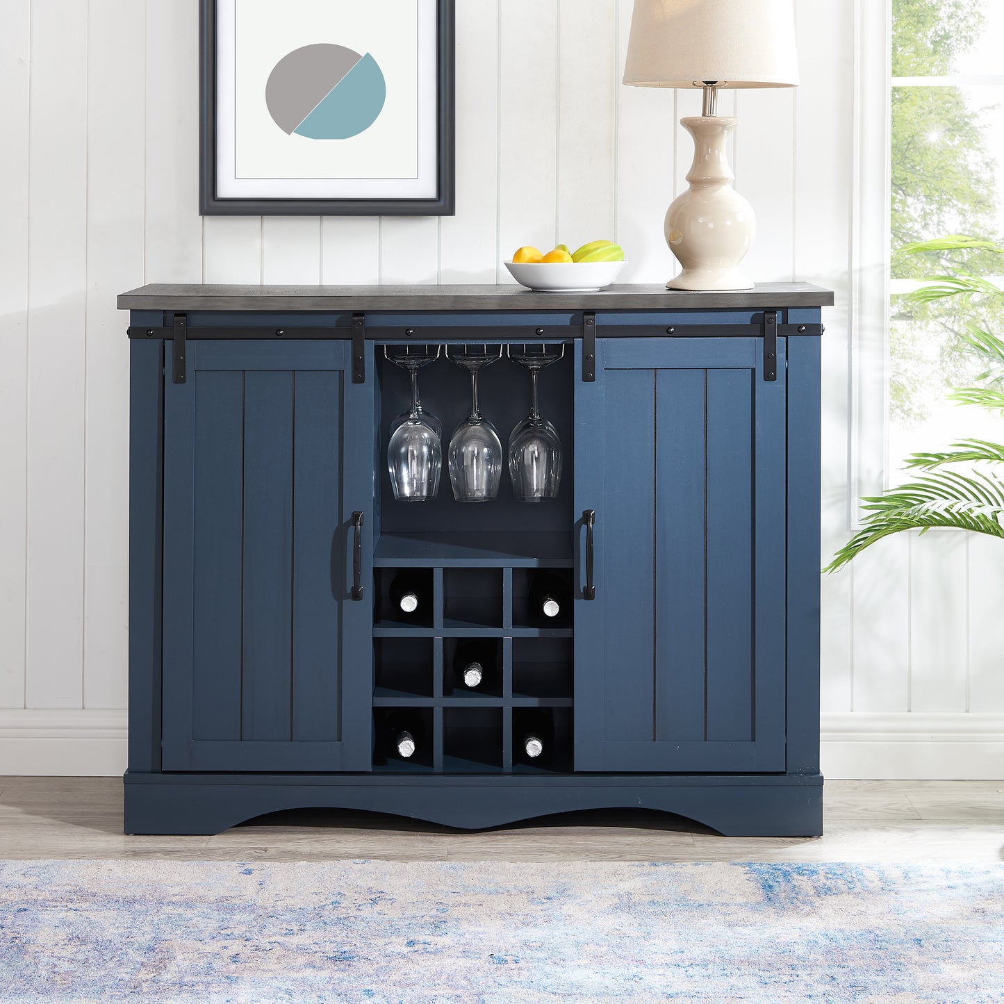 Festivo FWC21132 47" Wine Cabinet-Blue