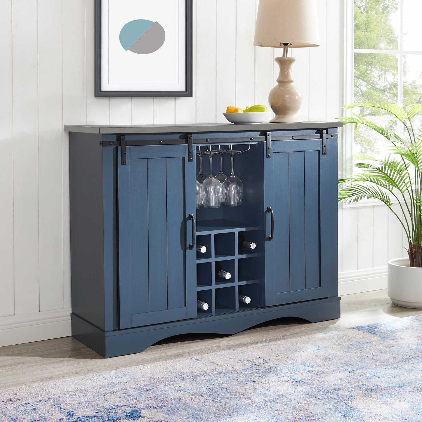 Festivo FWC21132 47" Wine Cabinet-Blue
