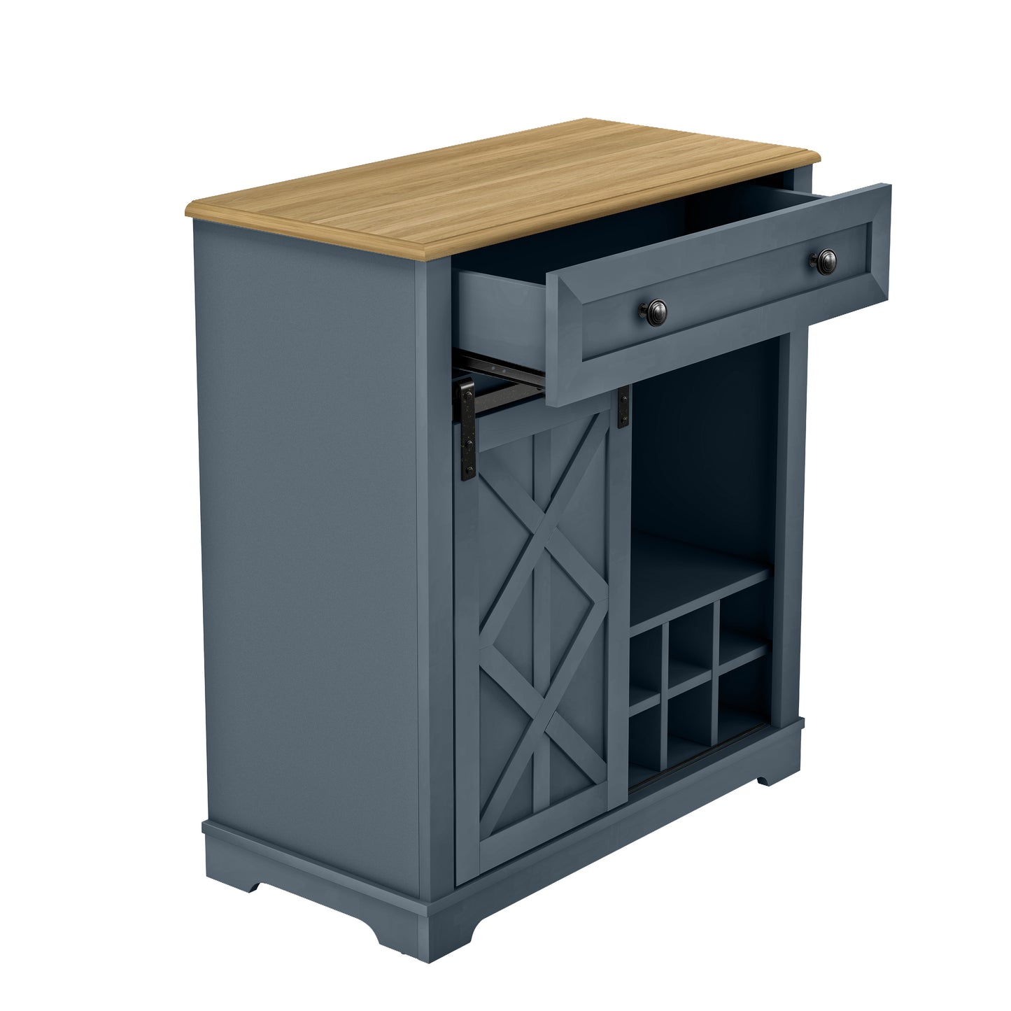 Festivo FWC23427 32" Wine Cabinet-Blue