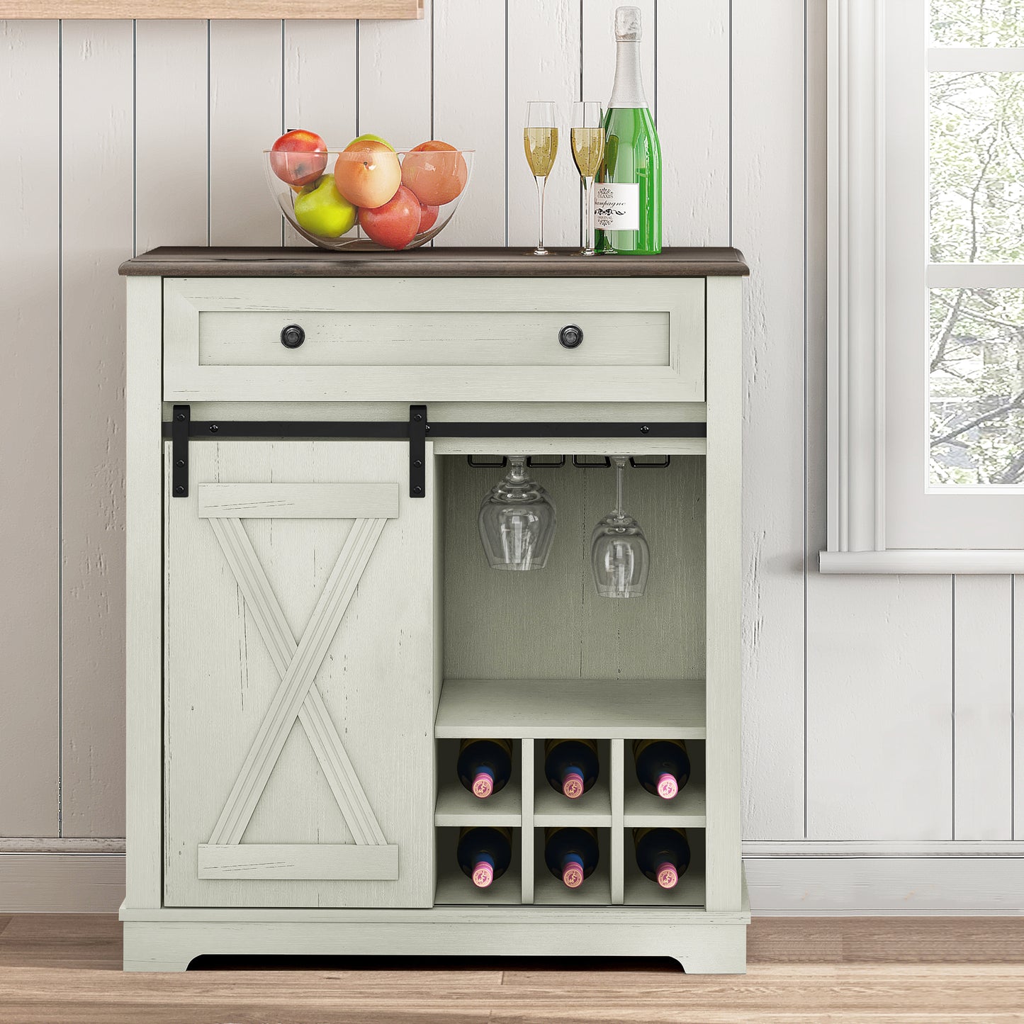 Festivo FWC23428 32" Wine Cabinet-White