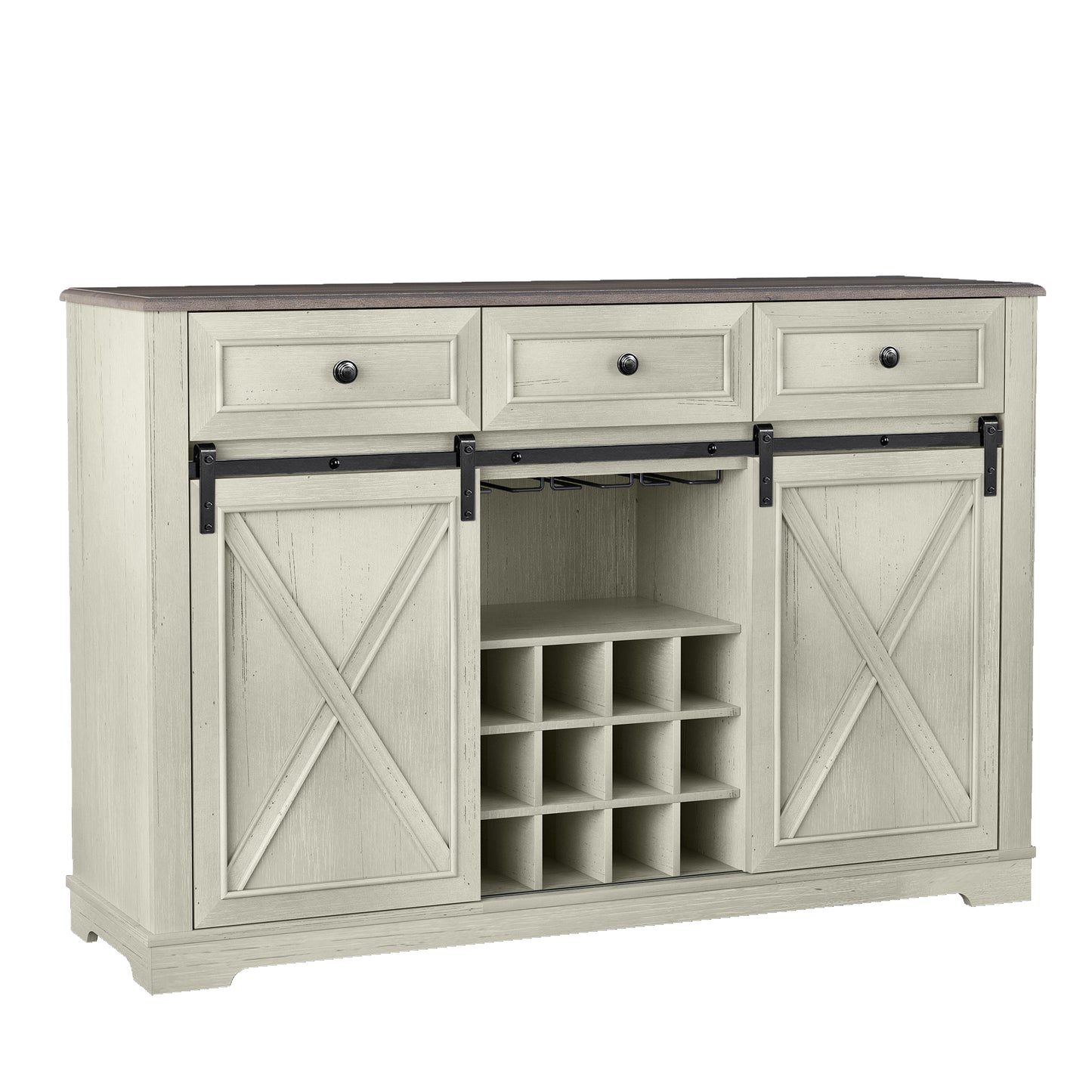 Festivo FWC23510 54" Wine Cabinet-White