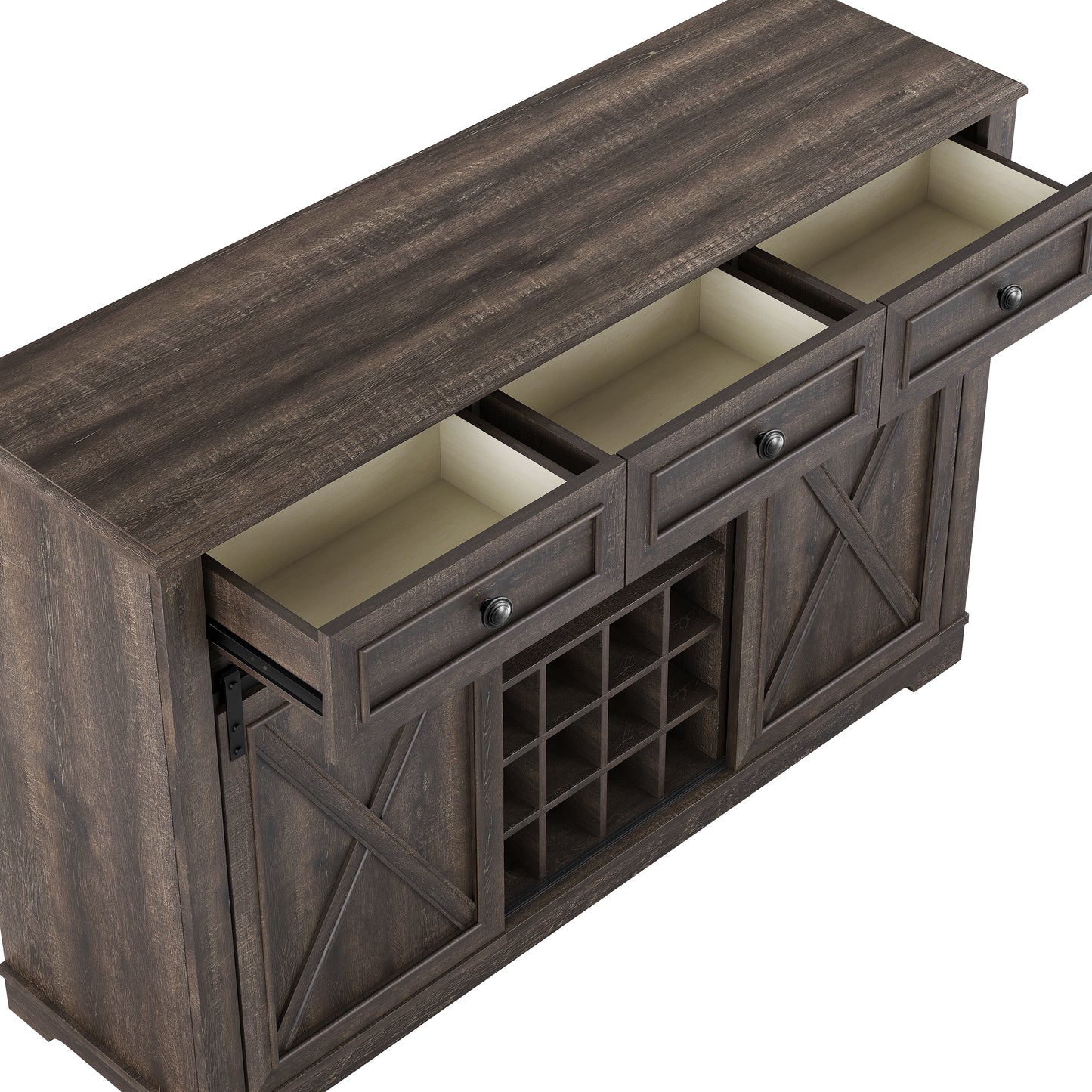 Festivo FWC23512 54" Wine Cabinet-Brown