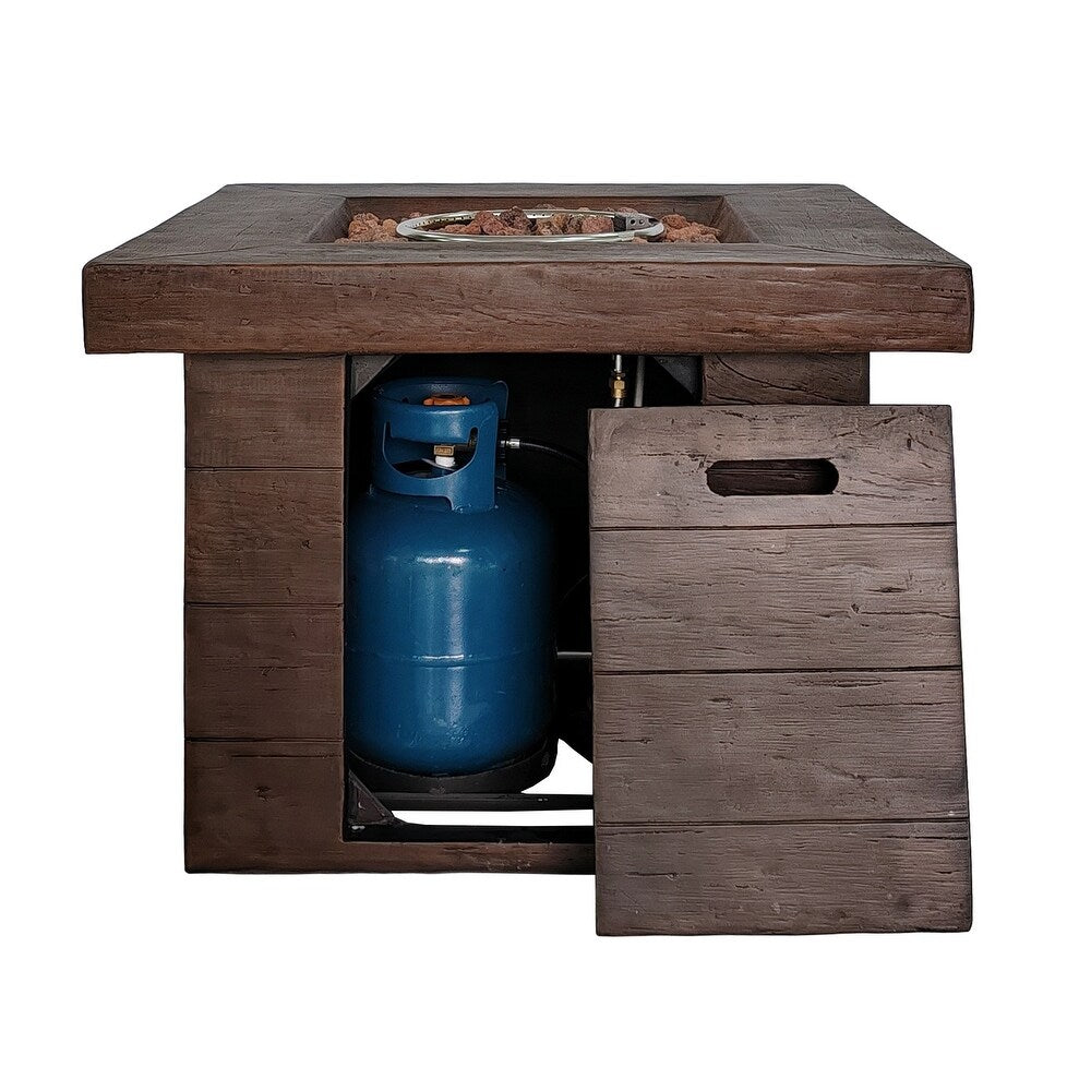 Festivo LFT24002 32" Smokeless Propane Gas Fireplace for Outdoor Heating-Brown
