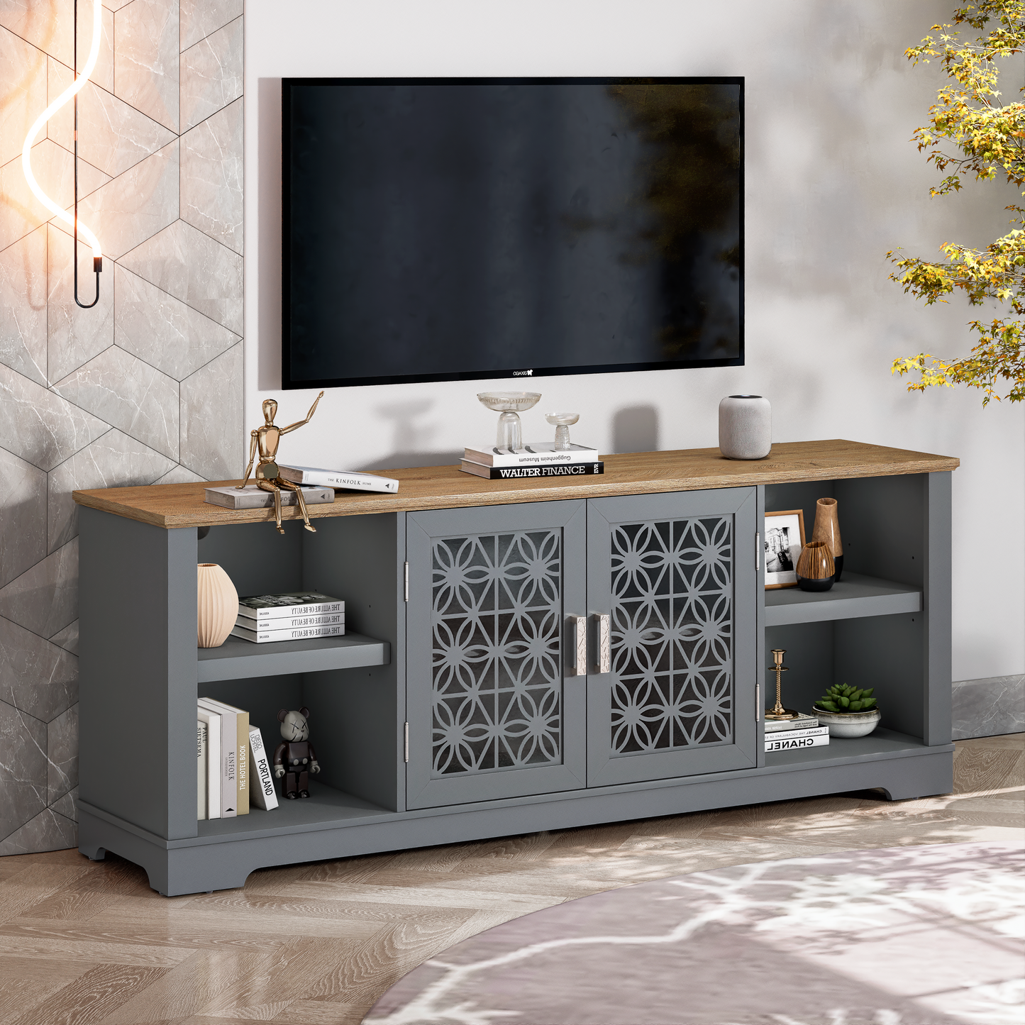 Festivo FTS21912 70" TV Stand-Grey