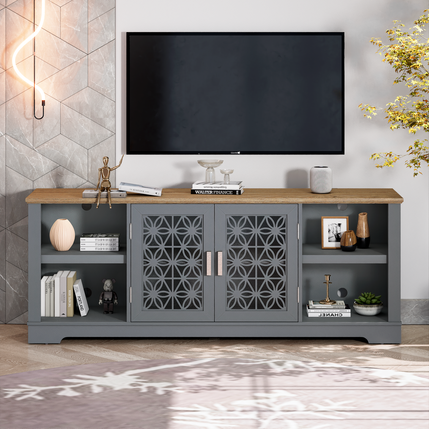Festivo FTS21912 70" TV Stand-Grey