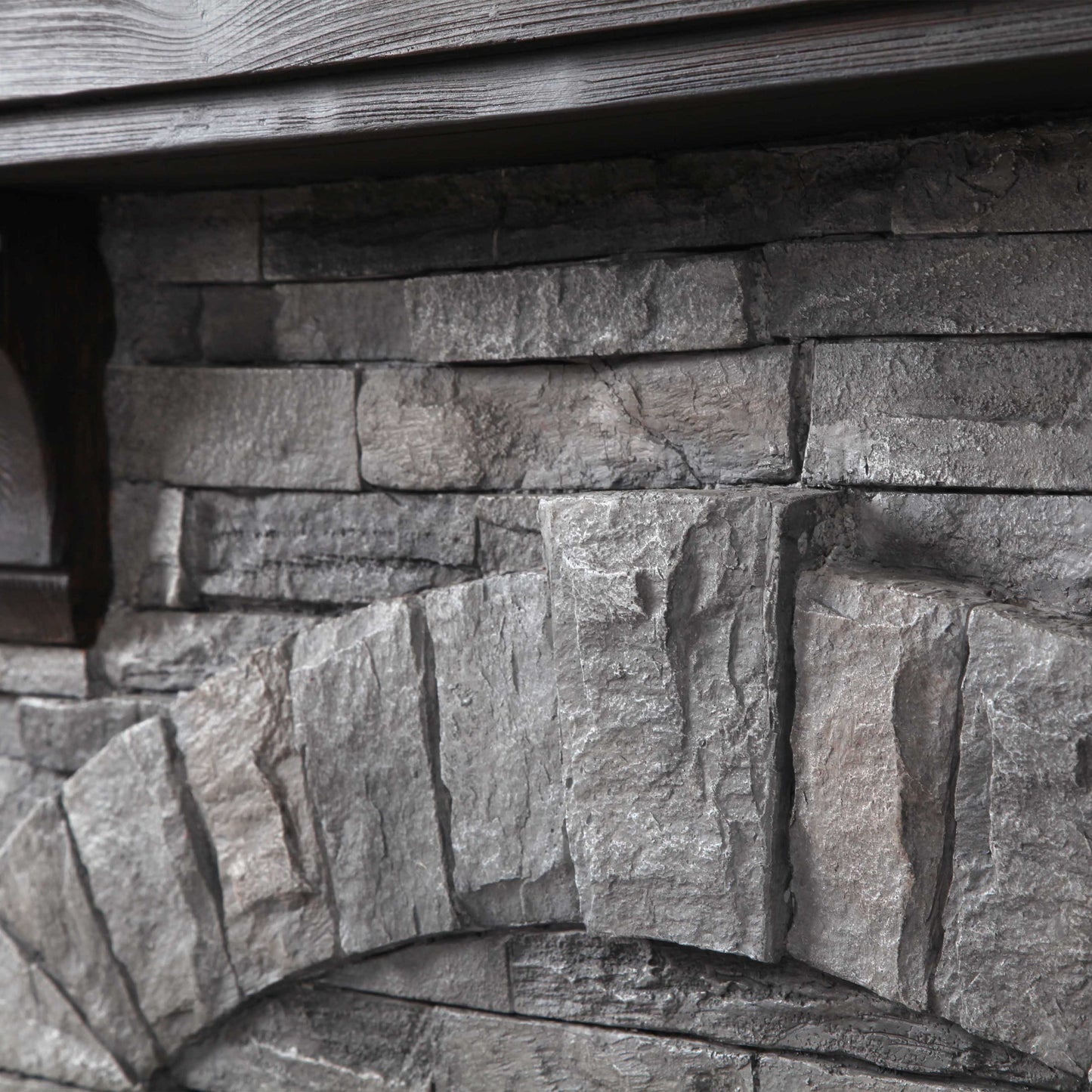 Festivo FFP20121 45" Electric Fireplace Mantel with Faux Brick-Grey