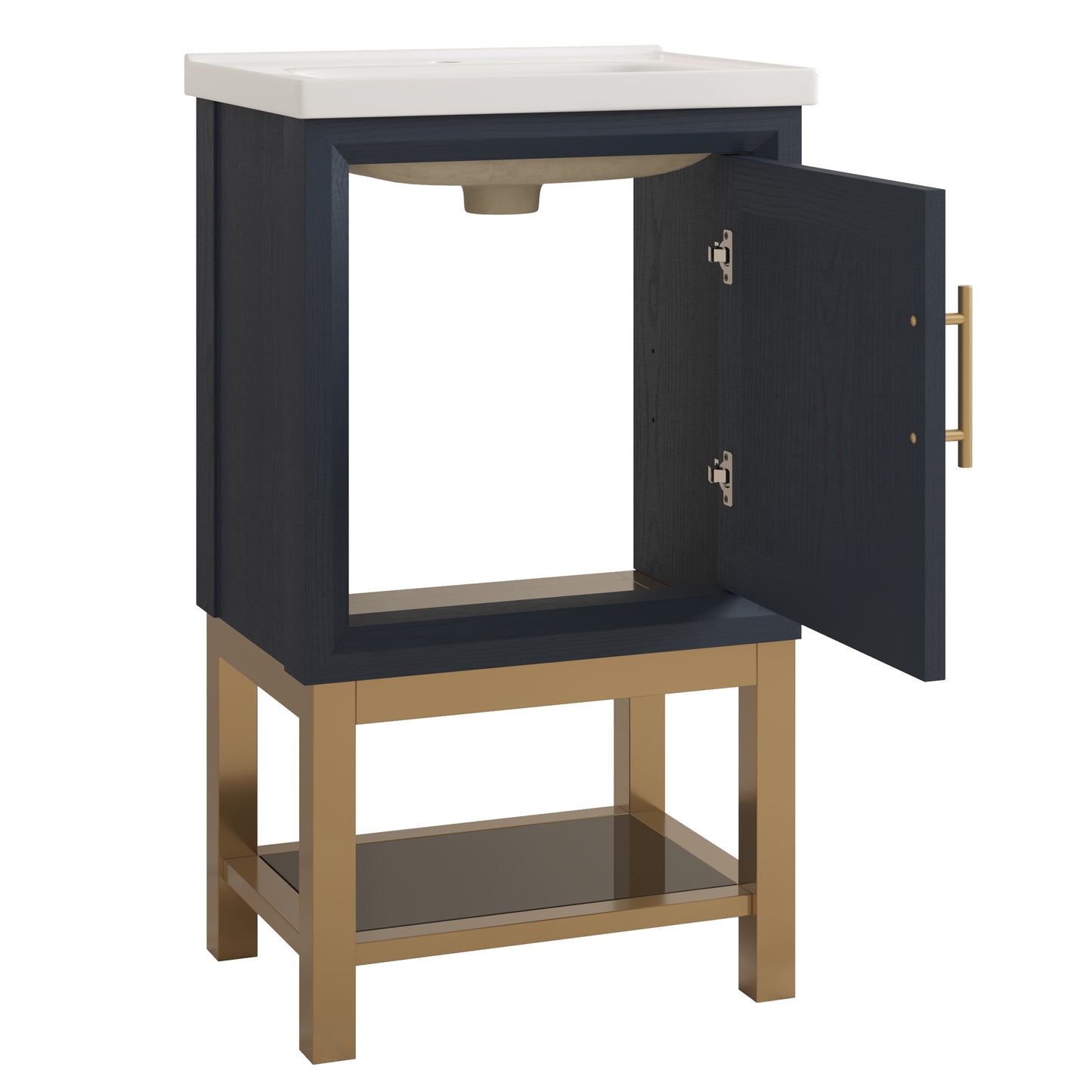 Festivo 20" FBV24210 Freestanding Bathroom Vanity with Ceramic Top-Blue