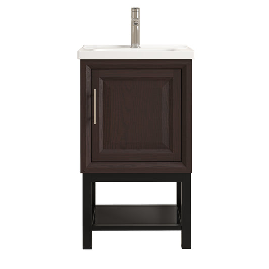 Festivo 20" FBV24213 Freestanding Bathroom Vanity with Ceramic Top & Faucet-Muddy