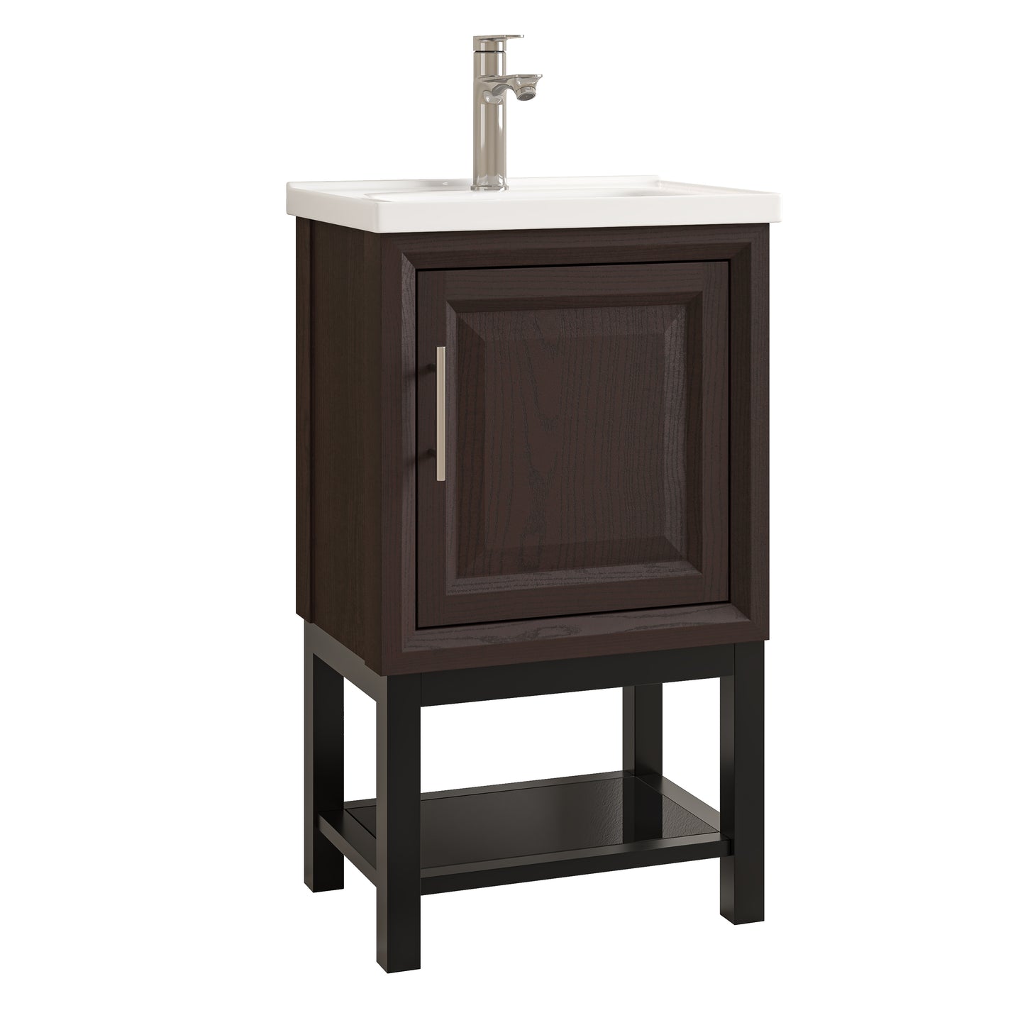 Festivo 20" FBV24213 Freestanding Bathroom Vanity with Ceramic Top & Faucet-Muddy