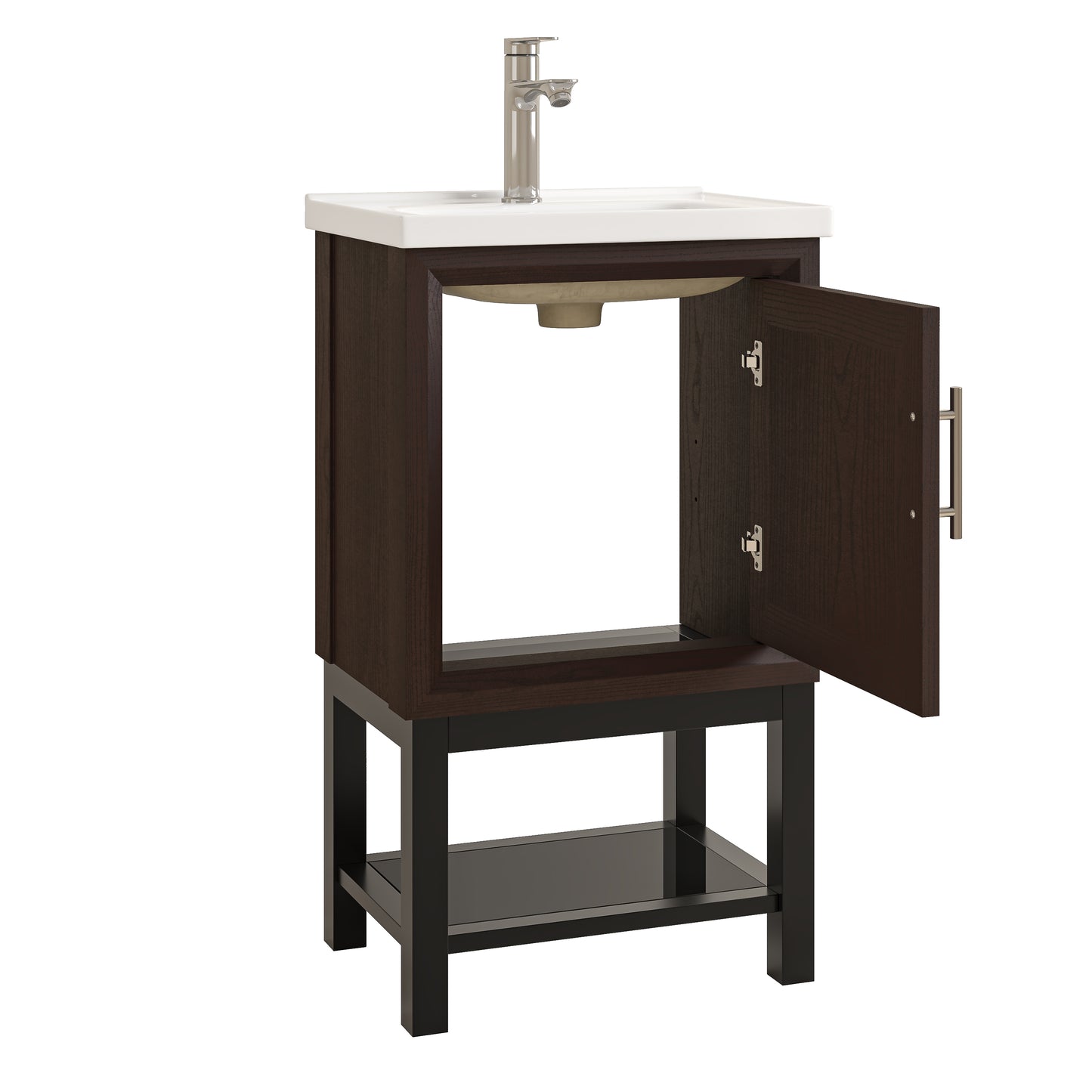 Festivo 20" FBV24213 Freestanding Bathroom Vanity with Ceramic Top & Faucet-Muddy