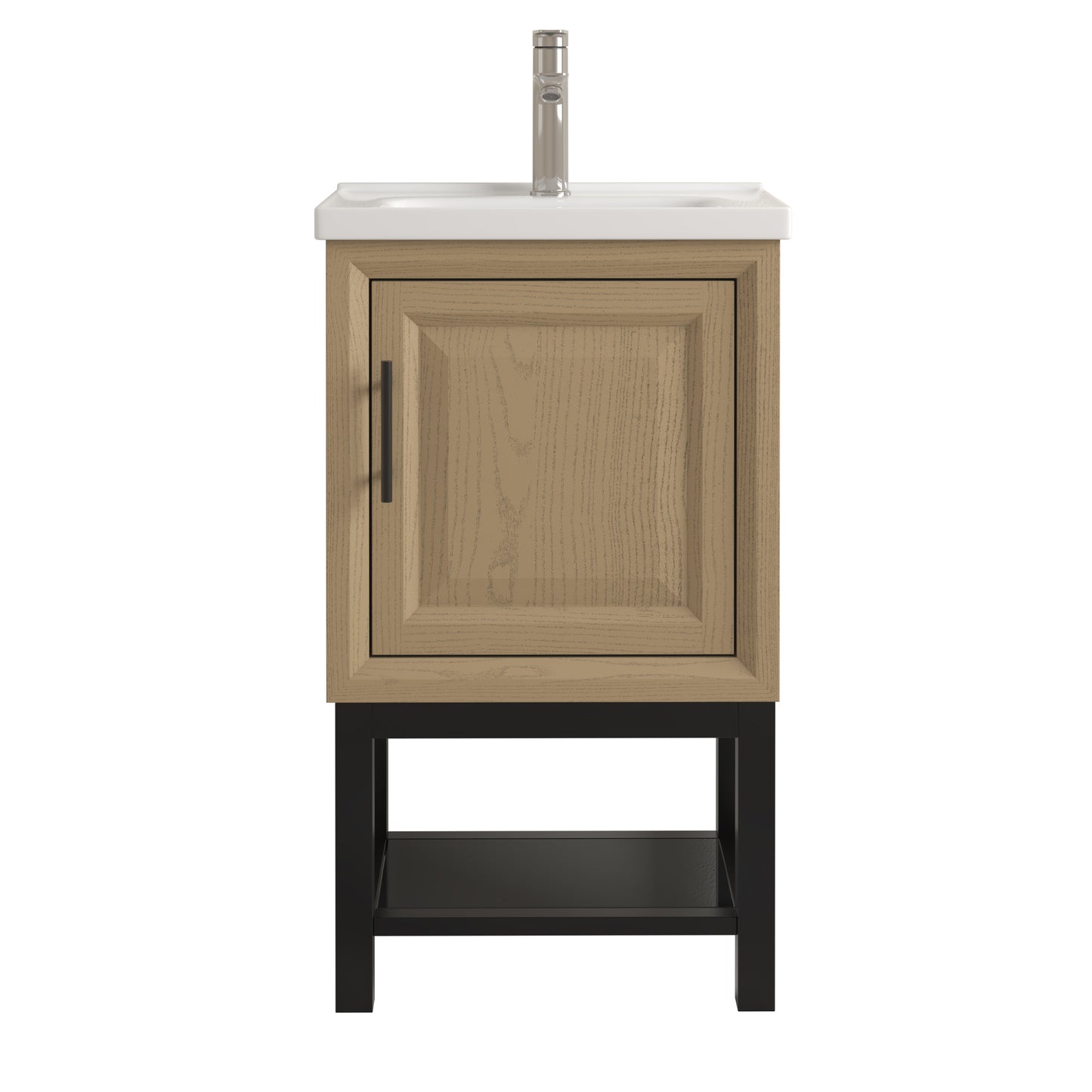 Festivo 20" FBV24214 Freestanding Bathroom Vanity with Ceramic Top & Faucet-Brown
