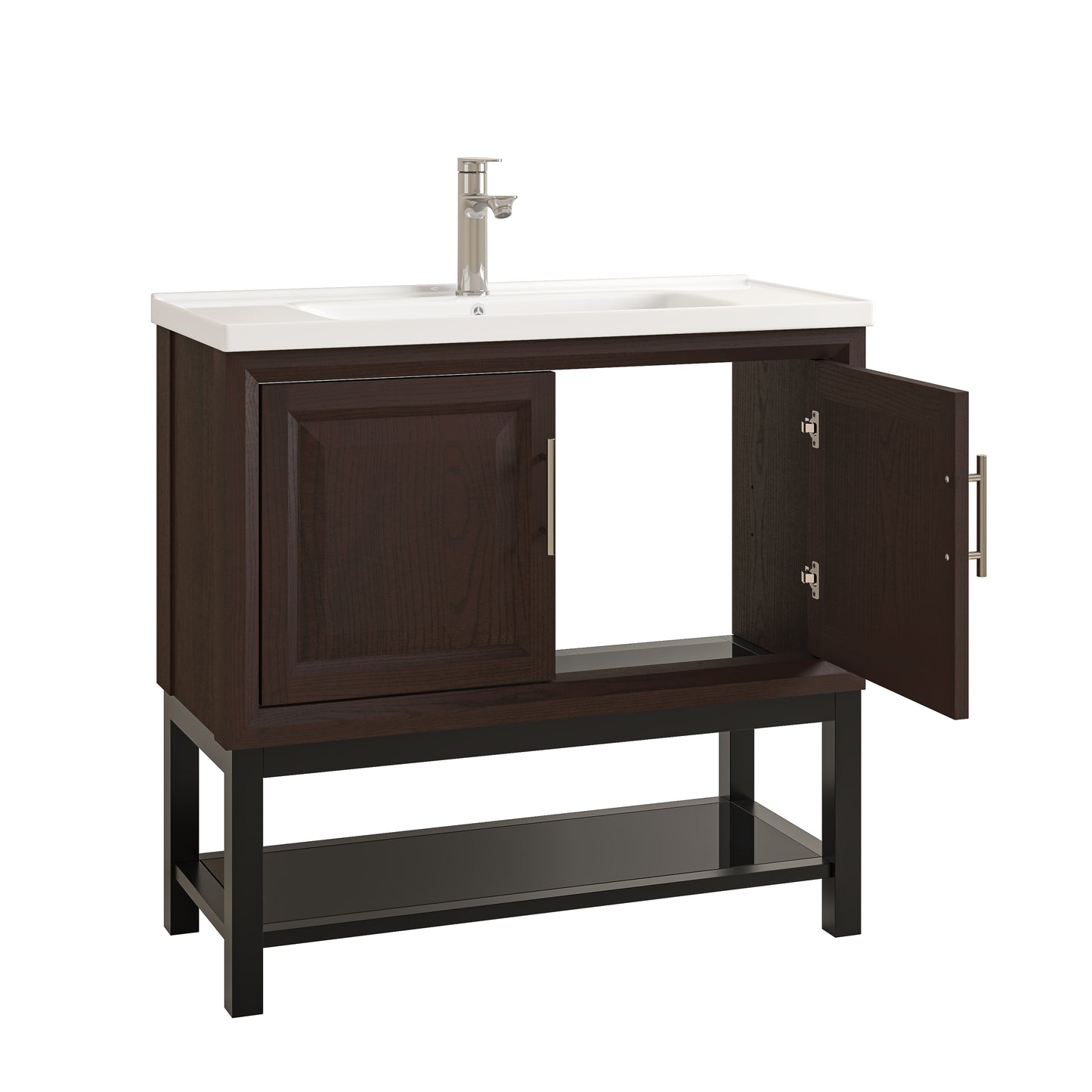 Festivo 36" FBV24233 Freestanding Bathroom Vanity with Ceramic Top & Faucet-Muddy