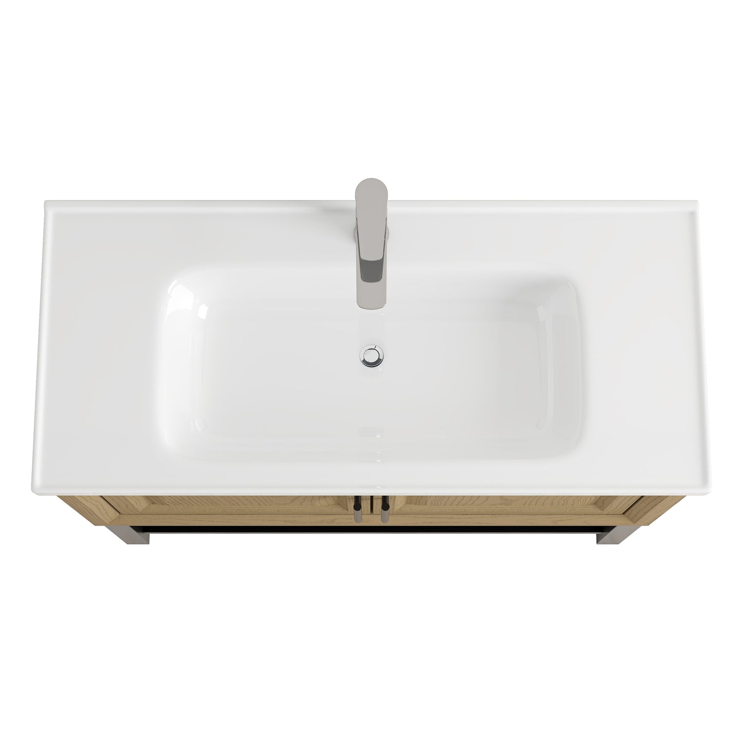 Festivo 36" FBV24234 Freestanding Bathroom Vanity with Ceramic Top & Faucet-Brown