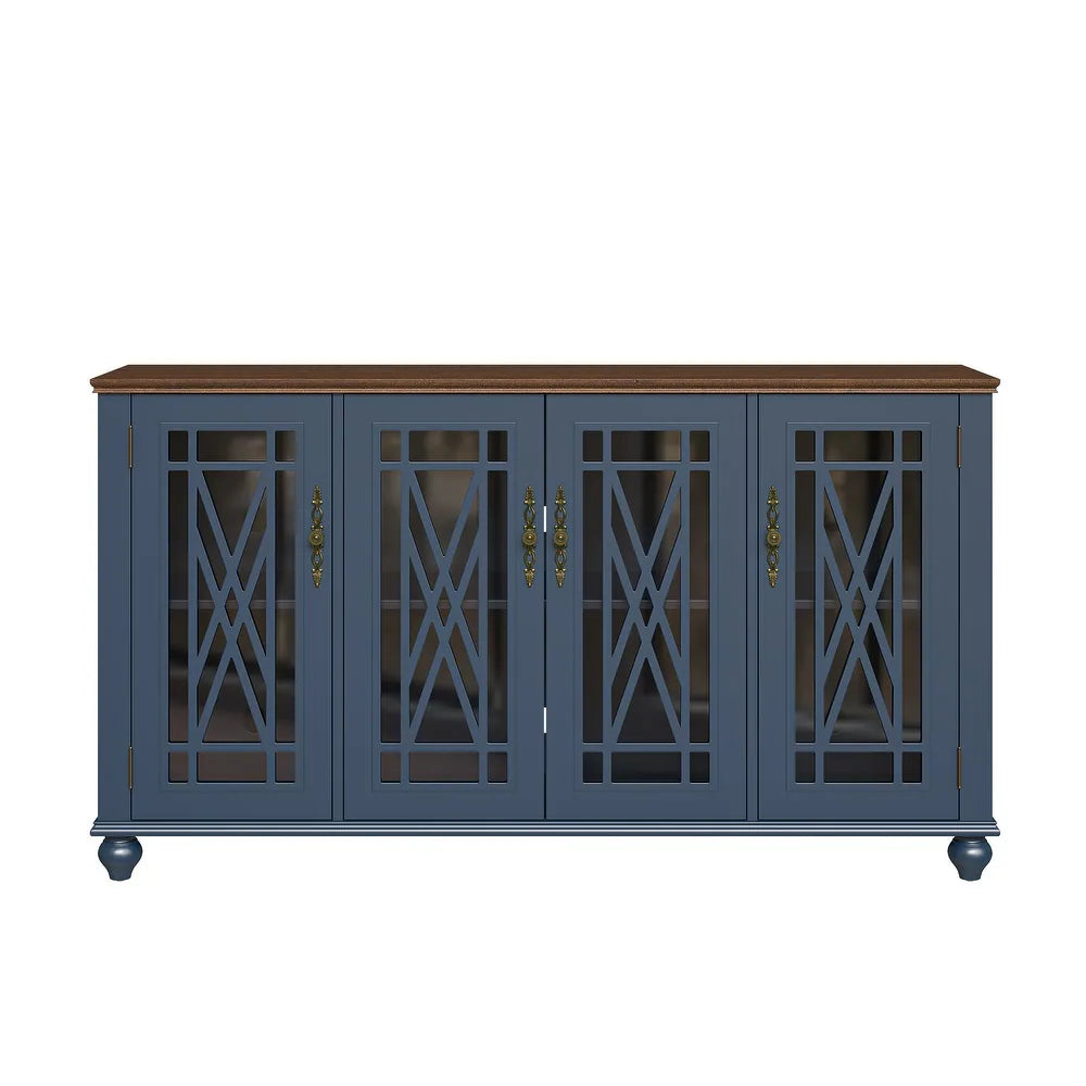 Festivo FCB22443 63" Buffet Sideboard Cabinet-Blue