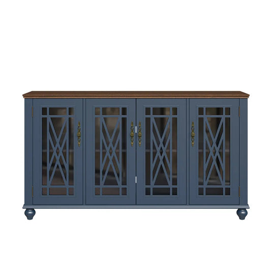 Festivo FCB22443 63" Buffet Sideboard Cabinet-Blue