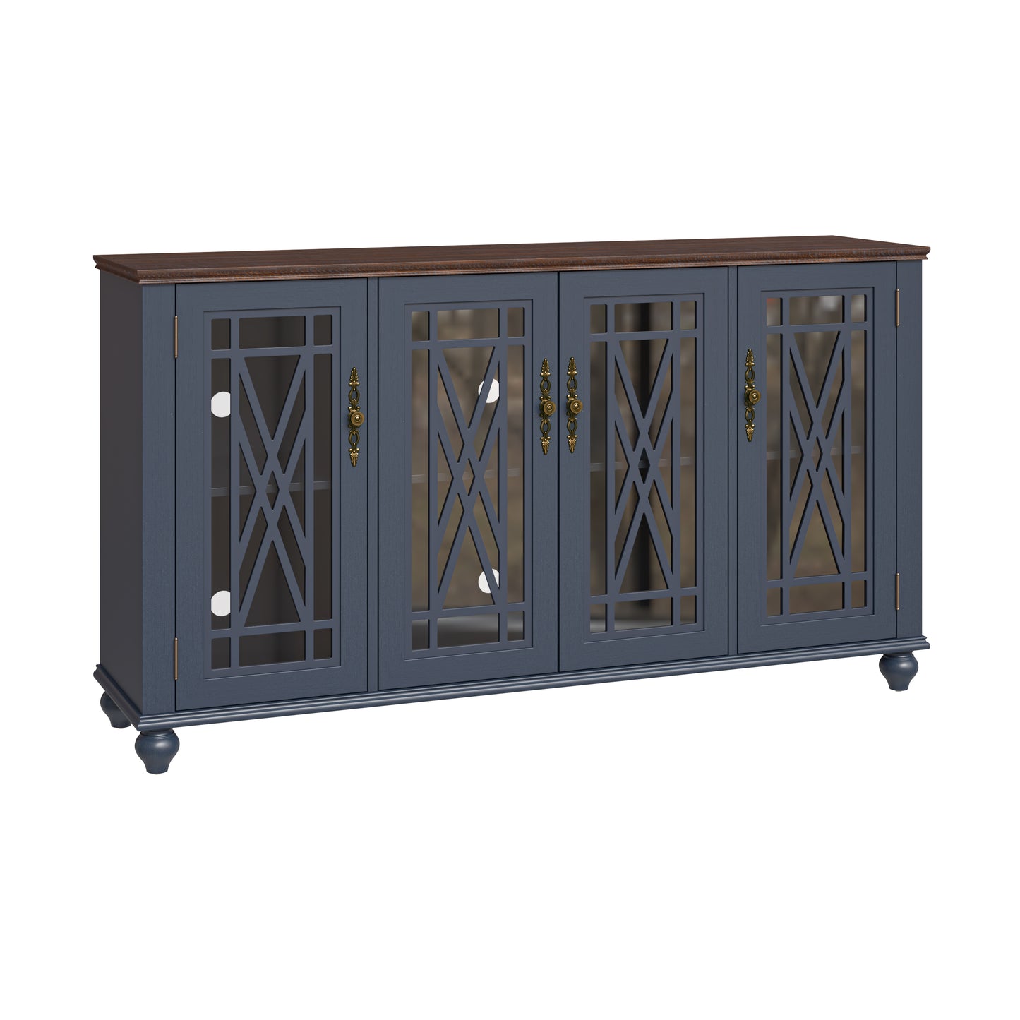 Festivo FCB22449 63" Buffet Sideboard Cabinet-Blue
