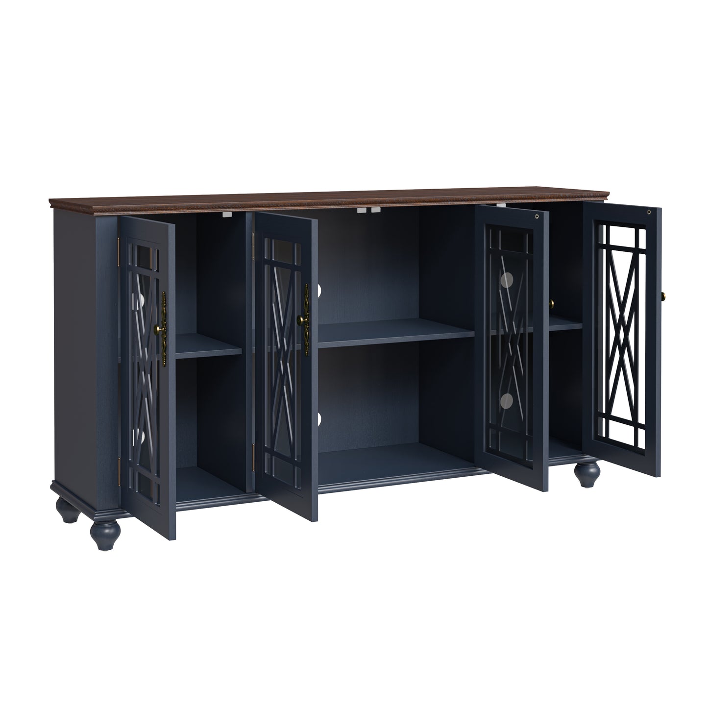 Festivo FCB22449 63" Buffet Sideboard Cabinet-Blue