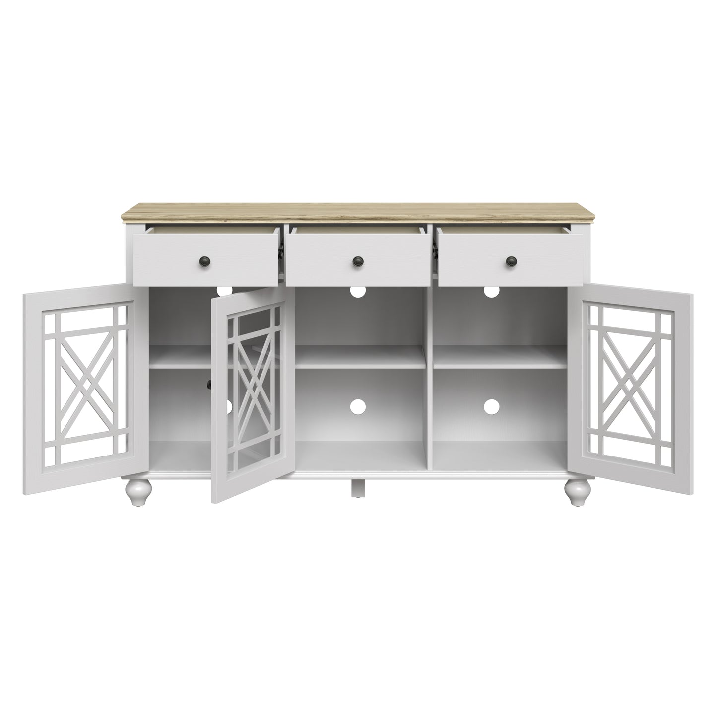 Festivo FCB24532 55" Buffet Sideboard Cabinet-Grayish White