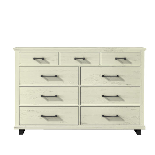 Festivo FDR22222 64" Bedroom Dresser with 9 Drawers-White